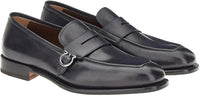 Ferragamo Nunzio Men's Black Leather Slip on Moccasins Shoe 745269